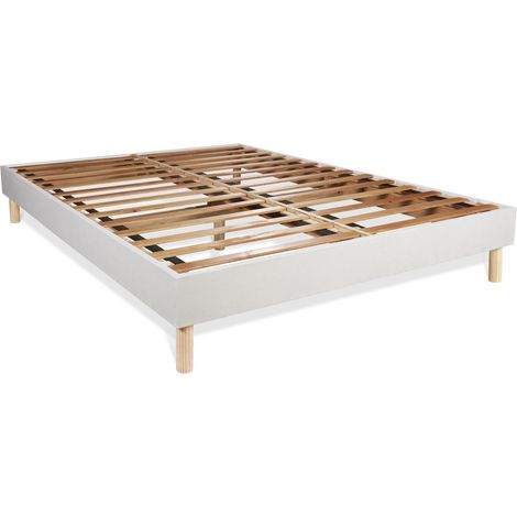 Komplettpaket Bett - Matratze 200x200 cm + Boxspringbett mit Lattenrost (im Set) + 2 Kopfkissen + Bettdecke - Actilatex Life (1/4)