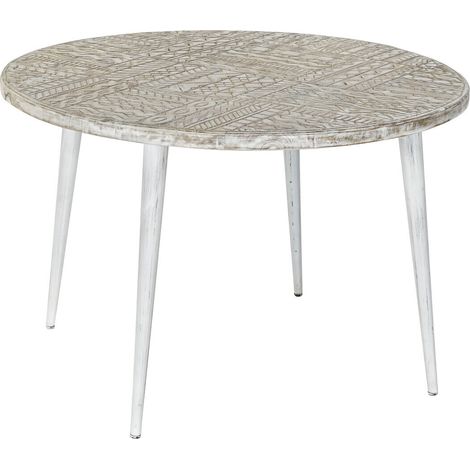 Table Auxiliaire Mangue Métal 75X75X50 Décapage (1/4)