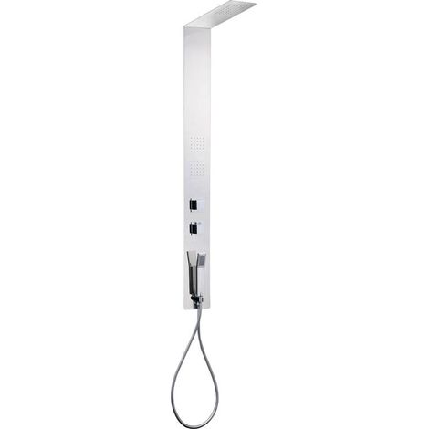 Set Colonna da Incasso HIMEROS- 143x14,5x3 cm - Inox cromato con Miscelatore Termostatico e Deviatore Incorporati (1/4)