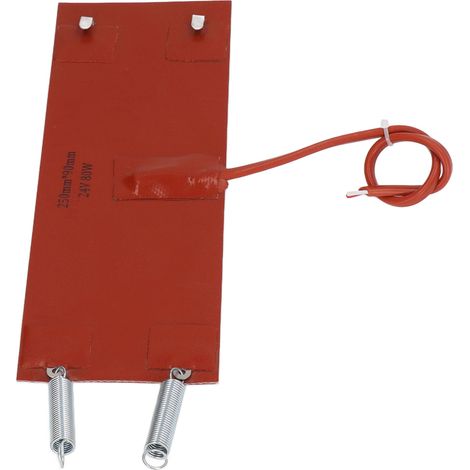 Coussin chauffant en silicone, isolant et étanche, efficace, pour véhicules, machines et équipements, 80 W, 250 mm x 90 mm, 24 V CC (1/5)