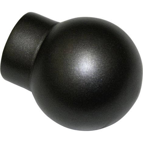 Gardinia Endkappe Ball schwarz-nickel Ø 16/19 mm 2 Stück Gardinenstange