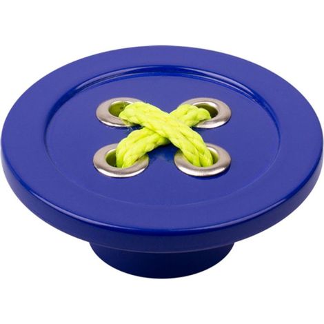 Bouton rond avec cordon poignée de meuble Ø 58mm hauteur 22mm avec vis Tiroir Commode Chambre Enfant Original, plastique bleu (1/4)