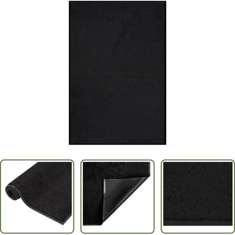 Tapis d'entrée -  Paillasson Noir 80x120 cm (1/5)