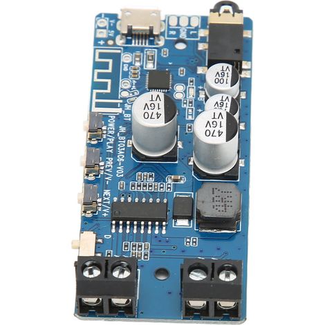 2-Kanal Bluetooth 5.0 Stereo-Leistungsverstärkerplatine mit Bluetooth-Sprachempfänger (Blau) (1/5)