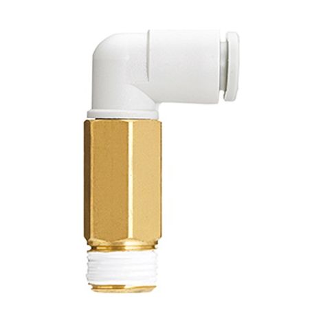 Coude mâle prolongé SMC KQ2 vers Enfichable, 8 mm R 1/4 ( Prix pour Boîte de 10 )