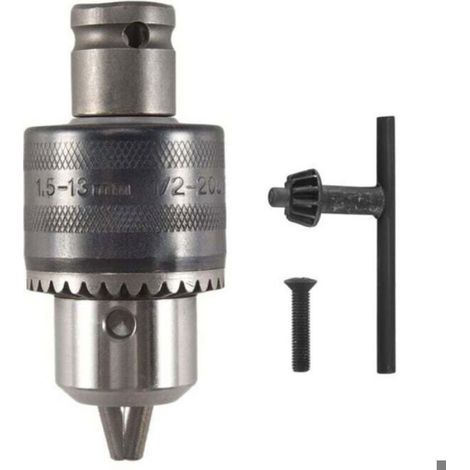 1 Adaptateur Mandrin Perceuse, 1,5-13 mm, Acier, Clé Incluse, Pour Perceuses Électriques (1/3)