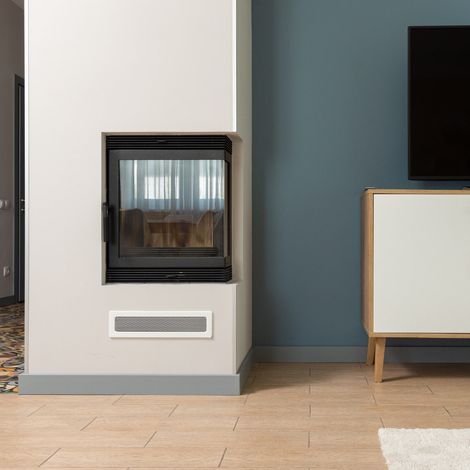 Kamineinsatz aus Stahl KRATKI BLANKA rechts 8 kW Ø 160 (1/5)
