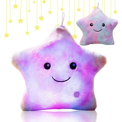 1 Coussin Étoile,Lumineux LED,Changement Couleur,Peluche Douce,Décoration Chambre (1/5)