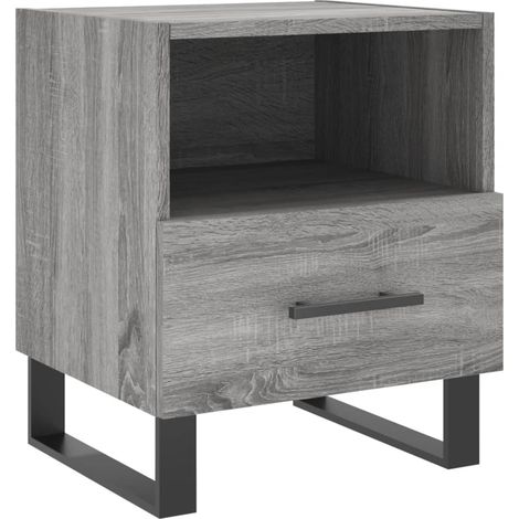 Maison Exclusive - Comodino Grigio Sonoma 40x35x47,5 cm in Legno Multistrato