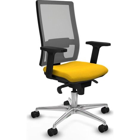 piqueras-y-crespo Chaise contemporaine jaune réglable bureau (1/3)
