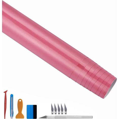 Hochglanz Vinylfolie selbstklebend blasenfrei 30x300cm Rose (1/5)