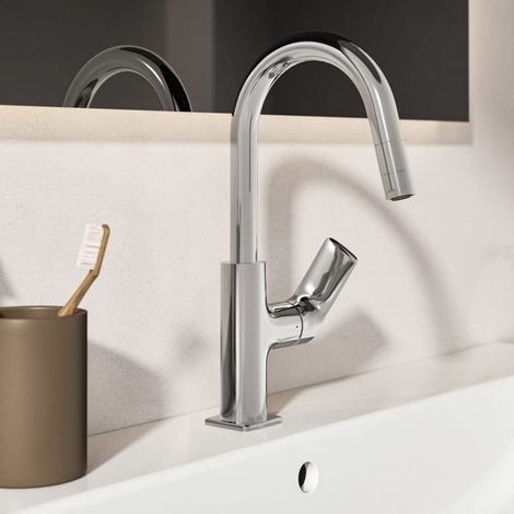 Ideal Standard Ceralife C Waschtischarmatur H200 Push-Open Ventil mit herausziehbarer Handbrause (1/5)