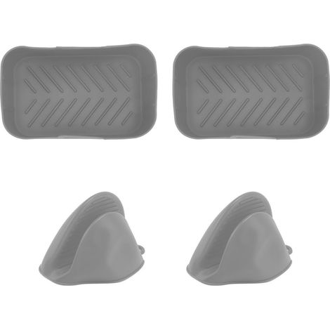 Lot de 2 paniers rectangulaires en silicone pour friteuse Ninja DZ201 Foodi 8QT (gris) (1/5)