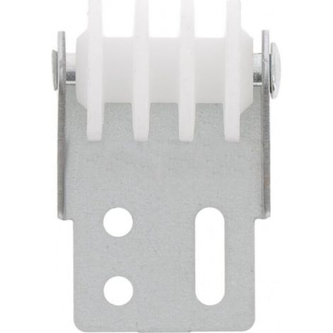 Guide de tablier acier de volet roulant avec roue en PVC à visser épaisseur 24mm entraxe 14mm Store Fenêtre Enroulement Déroulement Coffre Menuiserie (1/2)