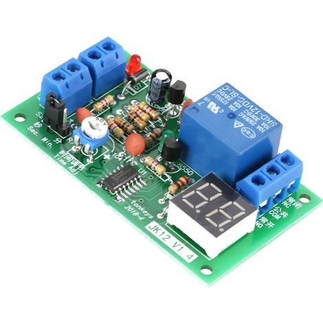 Modulo timer regolabile, relè temporizzato 12V, modulo relè temporizzato, relè temporizzato con display a LED, relè temporizzato 12V CC con trigger (1/4)