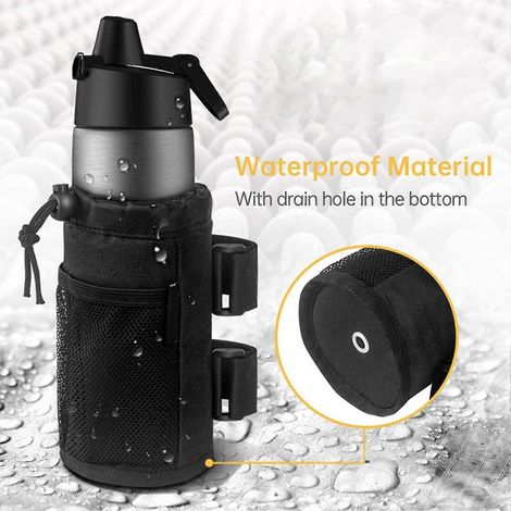 Kaesibike Rollstuhl-Kinderwagen-Becherhalter Wasserflaschen-Wasserbeutel