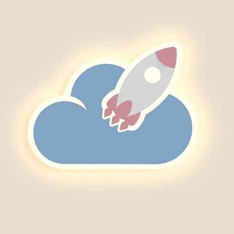 Applique murale intérieure, applique LED 12 W, applique moderne en forme de nuage, applique tricolore blanc chaud-blanc naturel-blanc froid (bleu) (1/5)