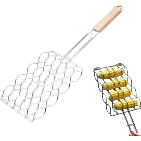 [SZ]Accessoires pour barbecue : paniers à griller portables, paniers à rôtir les épis de maïs — Outils pour les grillades en plein air, la cuisine en camping et la cuisson du poisson (Phasz) (1/5)
