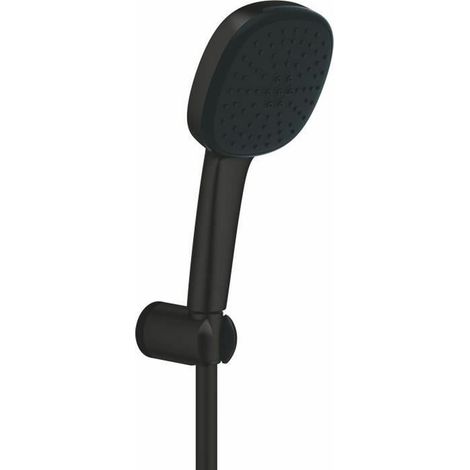 Grohe Vitalio Comfort - Conjunto de alcachofa de ducha, barra y manguera, 2 chorros, negro mate 263992431