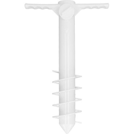 Ancrage de Sable pour Parasol de Plage, Support de Parapluie Multifonction Sécurisé avec Base de Parasol D'extérieur Robuste avec Tarière à Vis D'ancrage au Sol pour Parc Aquatique de Pelouse de Plage (1/4)
