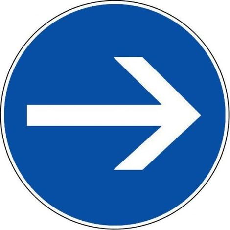 Panneau Sens obligatoire - Rigide Ø300mm - 4060408