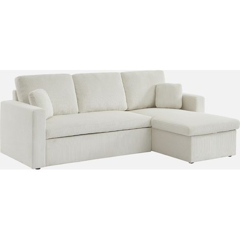 Sofá cama esquinero reversible con espacio de almacenamiento, 3 plazas