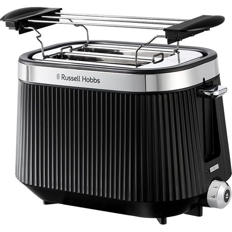 Tostadora Russell Brontë negra 980W 2 rebanadas