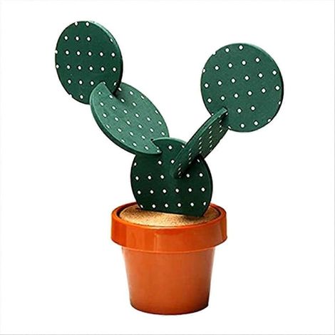 Cactus lot de sous verres pour boissons de 6 pièces Funny sous verres Cactus cadeau (1/5)