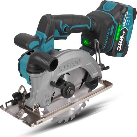 SIENTICE Scie circulaire sans balais et sans fil, batterie non incluse, 150 mm, 8000r/min, scie circulaire portative, convient pour la coupe du bois (1/5)