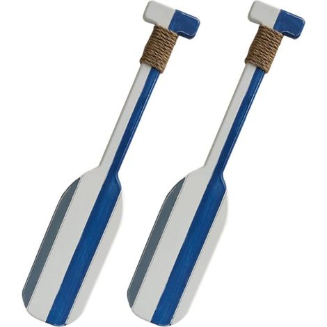 Ornements de Pagaies Bois en Lot de 2 pour Décoration Plage et Déco Murale Salon en Bois, Style Méditerranéen Créatif, pour Fête Séjour (1/5)