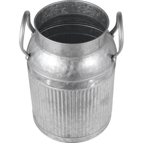Vase à Fleurs Vintage Style Seau en Fer Forgé, Grand Format, Décor Jardin et Bureau, Contenant pour Fleurs Séchées, Pot Décoratif Rustique Intérieur et Extérieur (1/5)