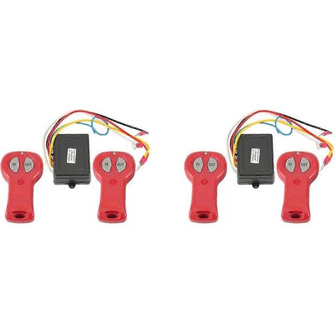 2 kits de télécommande sans fil pour treuil électrique, système de commande de treuil à relais, interrupteur portatif universel QAQ (1/5)