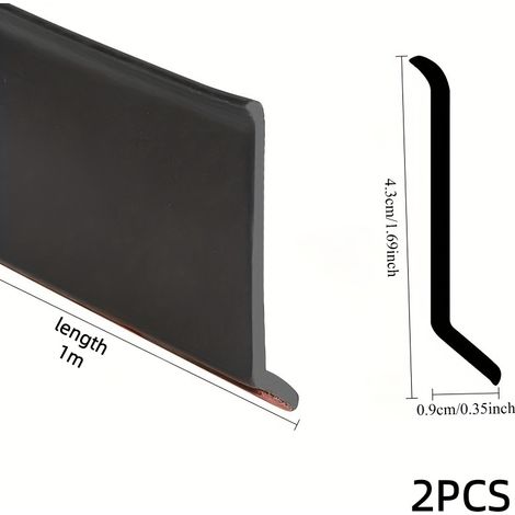 Lot de 2 joints d'étanchéité universels pour fenêtre 4,3 cm × 1 m, pare-pluie anti-infiltration et anti-pluie pour joints de fenêtres (1/5)