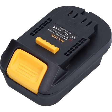 Adaptateur de Batterie Lithium pour Outils Milwaukee 18V - Connecteur d'Alimentation et Station de Recharge MIL18DL