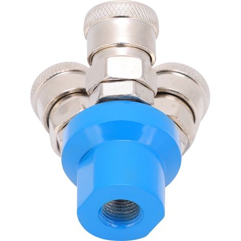 Kit de 3 raccords rapides pneumatiques 3 voies en T rond type C, outil de montage inclus (1/5)