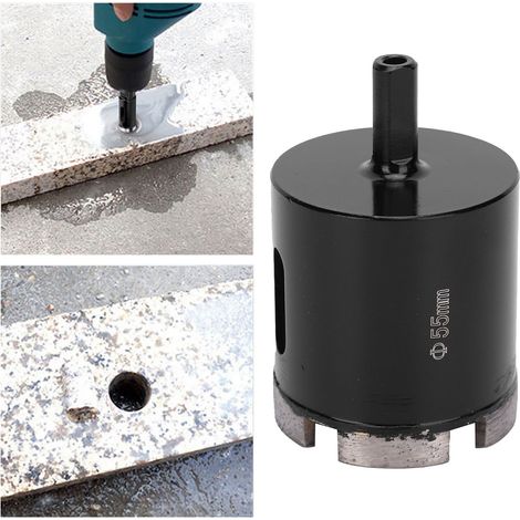 Foret diamant fritté de 55 mm pour percer les carreaux de céramique, le béton et le marbre (1/5)