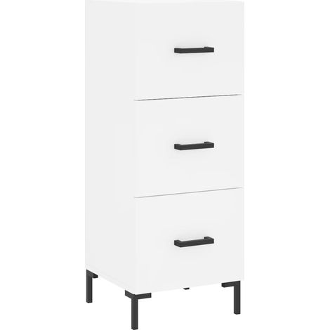 Aparador-cómoda-mueble-organizador-cocina-salón-salón-comedor 345 x 34 x 90 cm-madera de ingeniería-blanco 020030259