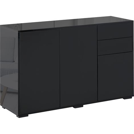 Commode buffet 2 tiroirs 3 portes 117 x 36 x 74 cm (1/5)