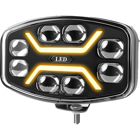 Luz de trabajo LED, doble función, alto brillo, 1 unidad, luz diurna ámbar blanca. (1/2)