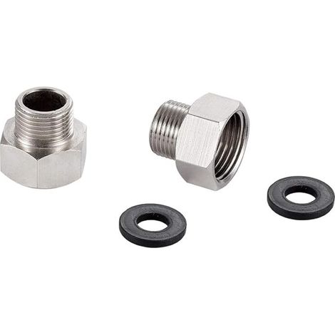Raccord de conversion femelle 3 / 8 '' mâle, raccord de conversion de robinet universel, bague de conversion de tuyau avec bague d'étanchéité, laiton, paquet de 2