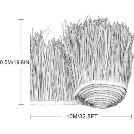 Rouleau de toit en plastique imitation chaume, style mexicain, 1m x 0,5m, idéal pour tiki bar, cabane de jardin et décoration de pavillon.