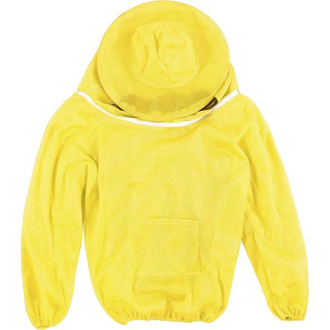 Combinaison de protection apicole professionnelle avec voile intégré, veste jaune pour apiculteur, tenue antiaiguillons. (1/5)
