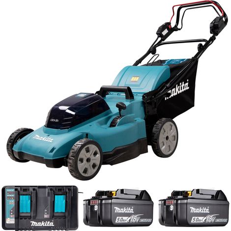 Cortadora de césped Makita DLM481PT2 18 V x 2 5 Ah