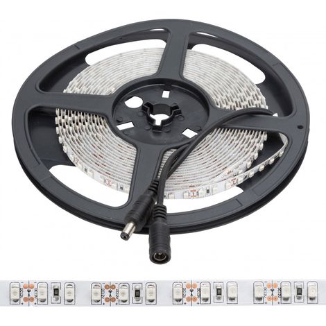 Streifen mit 600 LEDs 48W 2.400Lm CRI85 6000ºK SMD3528 12VDC x5M 40.000H [PL219005W]-Weiß