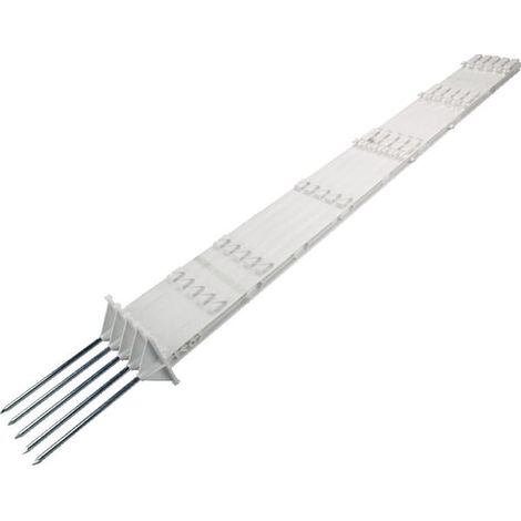 Poteau pour clôture 443492 – Longueur 125 cm – Avec clou au sol zingué – Lot de 5 pcs – Profil vertical spécial – Kerbl (1/3)
