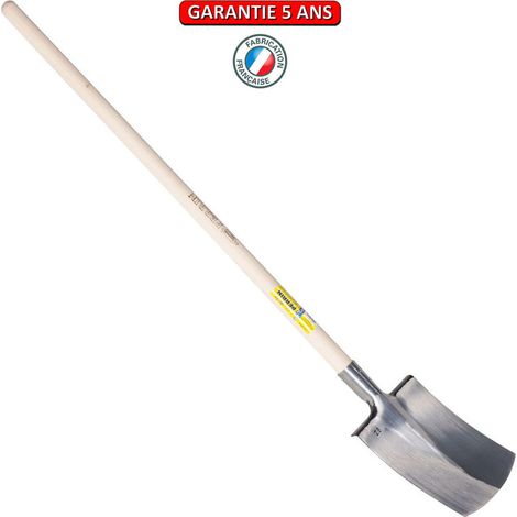 OUTILS PERRIN Bêche Bretagne polie 30 tranchant bombé manche pomme (1/2)