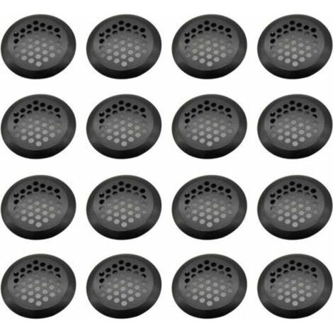 Round Stainless Steel Ventilation Grille, 16 Pieces Mesh Vent Hole, Stainless Steel Vent Grille Hole, Ventilation Exhaust Grille, for Kitchen Cabinet, Furniture, Shoe Cabinet(3 (1/5)
