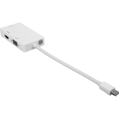 Adaptateur Mini DisplayPort vers VGA HDMI DVI Triple Affichage sans Alimentation Externe (1/5)