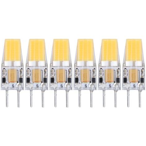 6PCS GY6.35 Ampoule 5W, Blanc Chaud, Ampoule Petite Taille, Flux Lumineux 500LM Convient pour Suspension, Suspension, Lampe de Bureau, Lampe Accent Éclairage de Paysage [Classe énergétique F] (1/5)