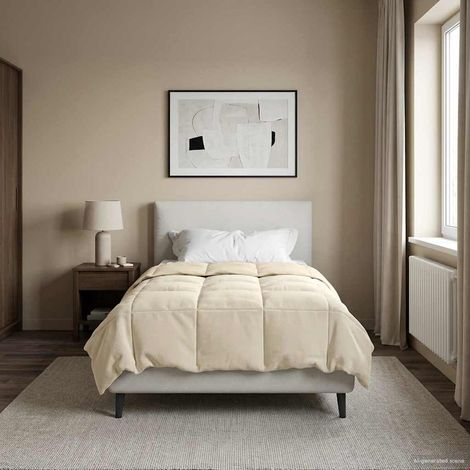 Sommerdecke Gepolstert Creme 140 x 220 cm Mikrofaser